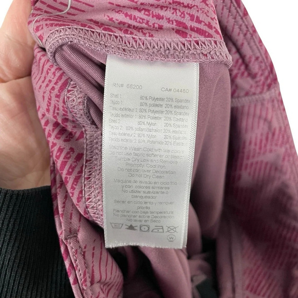 Asics Kate Mesh Capri Leggings Purple Oxide/Dried Berry Linear Eclipse Size M - Picture 14 of 14